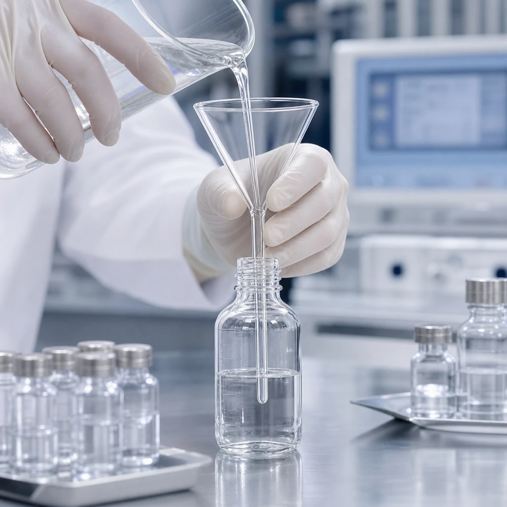 Trichter ø100mm Kalk-Soda, Winkel 60°, Kurzstil Hochqualitativer Glastrichter mit ergonomischem Design und 100mm Durchmesser für Laborarbeiten
