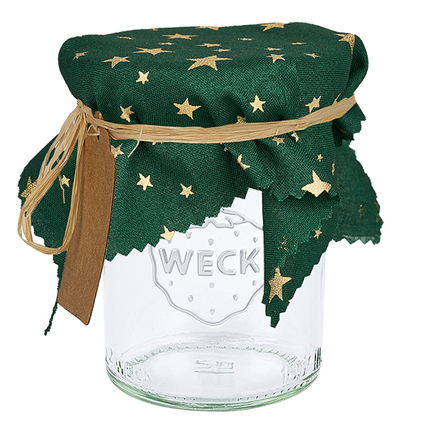 Stoff Schmuckdeckchen grün "Sterne" 15cm eckig Stoff Schmuckdeckchen grün "Sterne" 15cm eckig