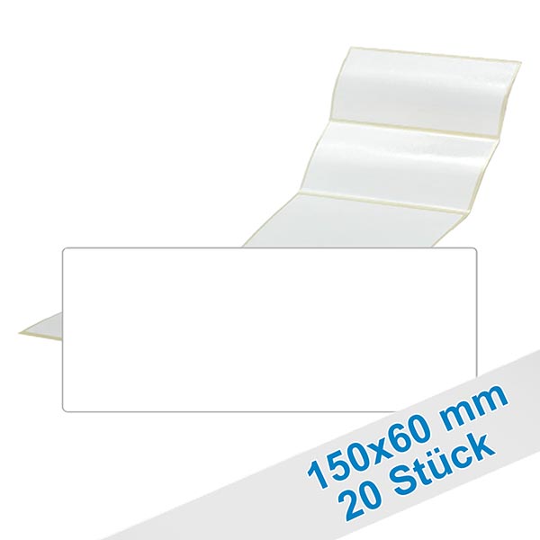 20er Pack Etiketten 60 x 150mm zum Beschriften