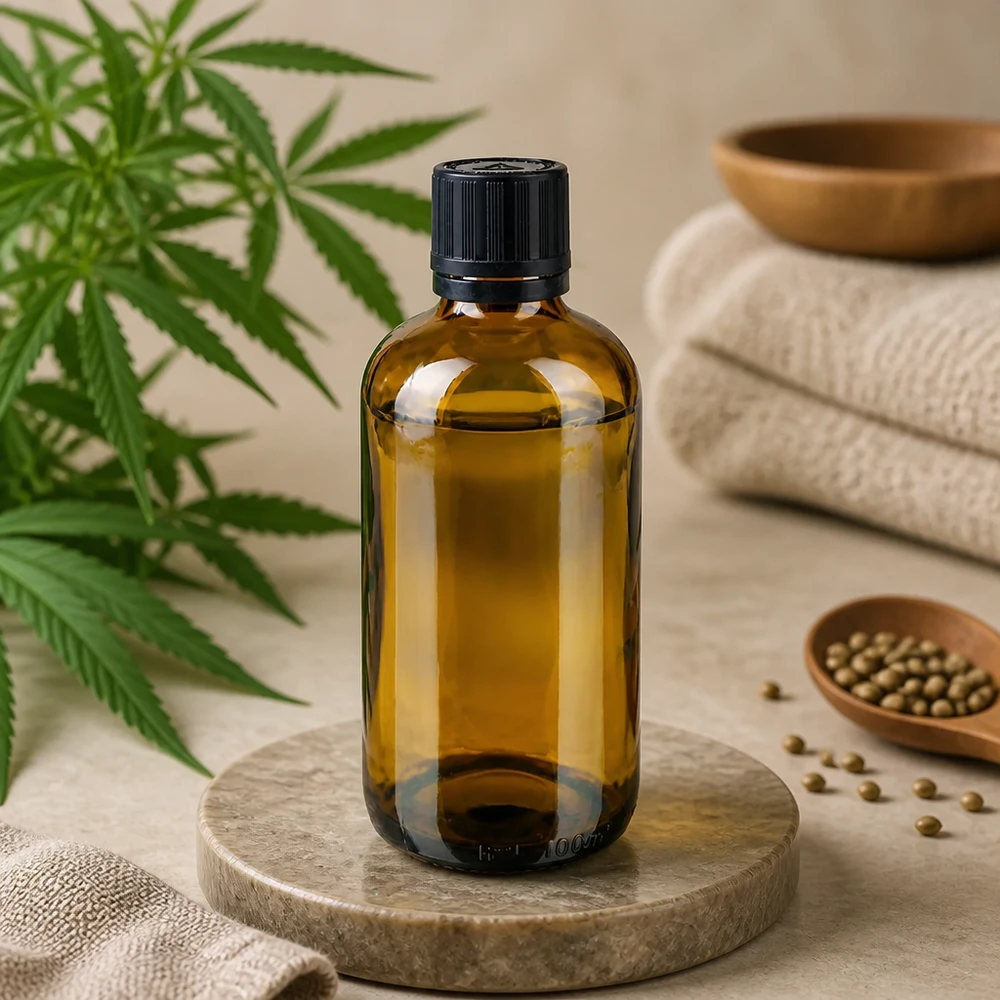 Apotheken Braunglasflasche 100ml mit 1mm Tropföffnung für CBD und ätherische Öle