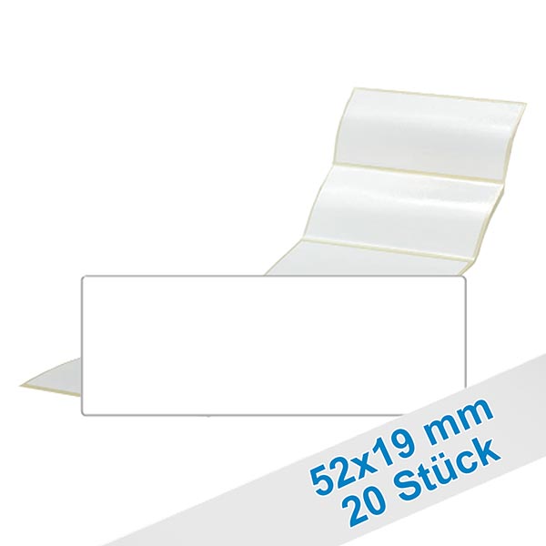 20er Pack Etiketten 52 x 19mm zum Beschriften