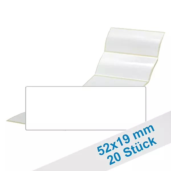 20er Pack Etiketten 52 x 19mm zum Beschriften