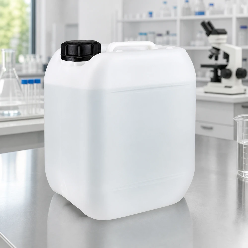 Kanister 5 Liter mit Schraubverschluss Originalitätsverschluss Transluzenter Kunststoffkanister 5 Liter mit UN-Verschluss für Chemikalien