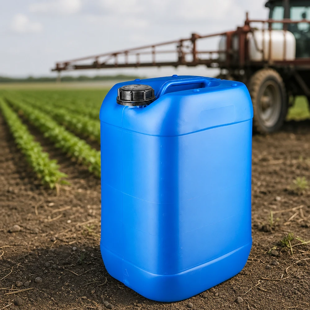 Kanister 25 Liter blau mit Schraubverschluss Originalitätsverschluss Landwirtschaftlicher Kunststoffkanister 25L blau für Pflanzenschutzmittel und Dünger
