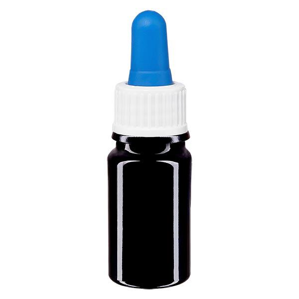 Apothekenflasche violett 5ml Pipette weiß/blau Standard