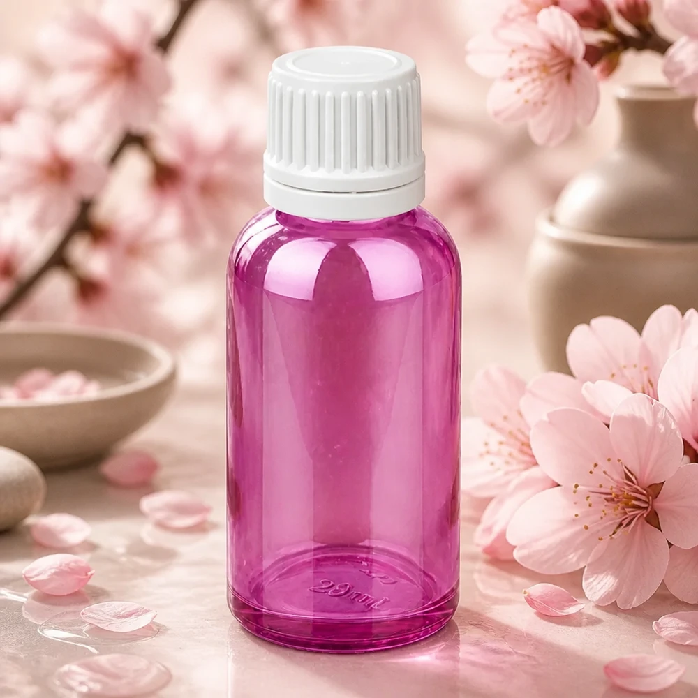 30ml Flasche 11mm Schraubverschluss weiss Originalität Schraubverschlusserschluss PurpleLine UT18/30 30ml Apothekerflasche in elegantem Violett mit weißem SV-Verschluss für professionelle Nutzung