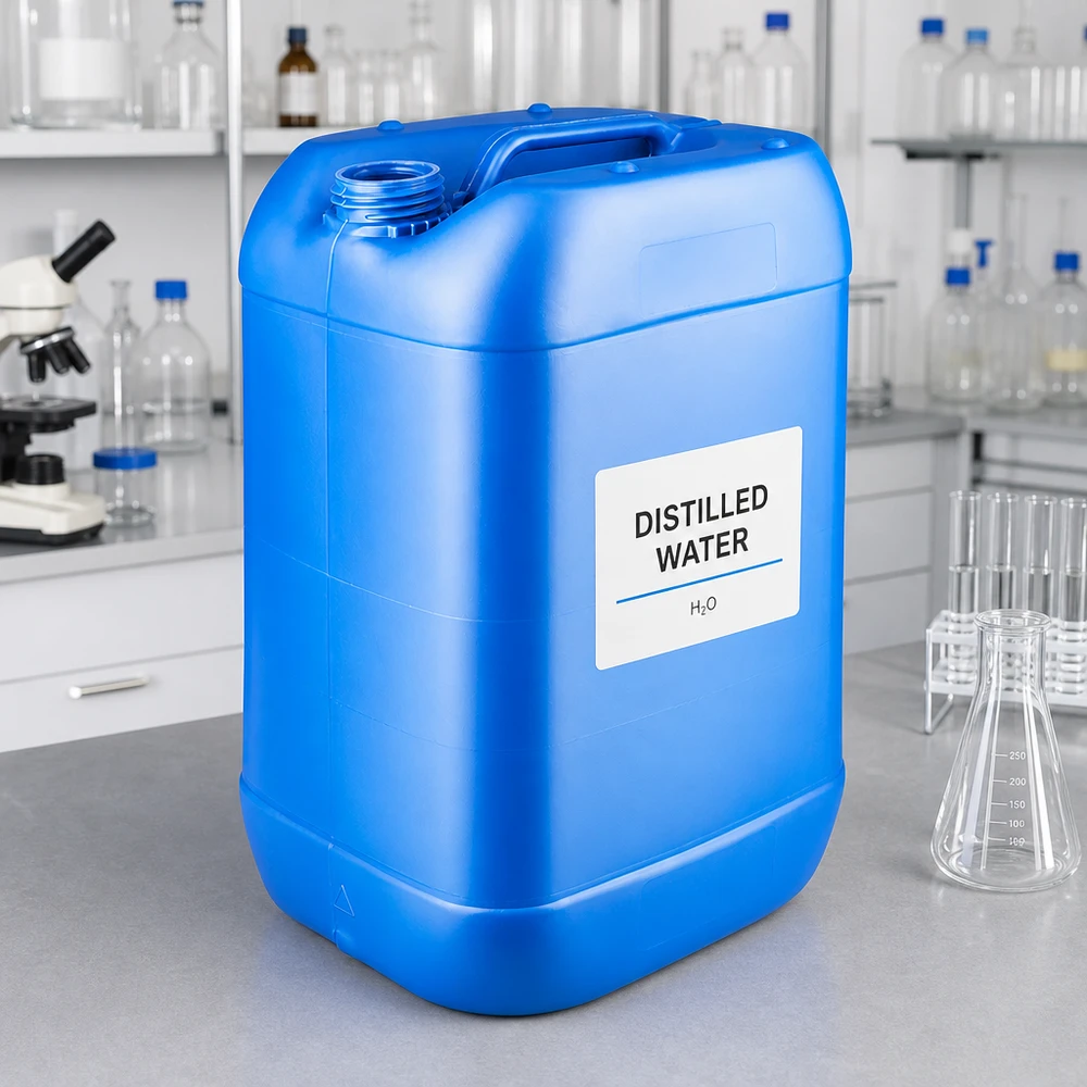 Kanister 25 Liter blau ohne Verschluss Großer blauer Flüssigkeitsbehälter 25L mit Tragegriff ohne Verschluss für Destilliertes Wasser