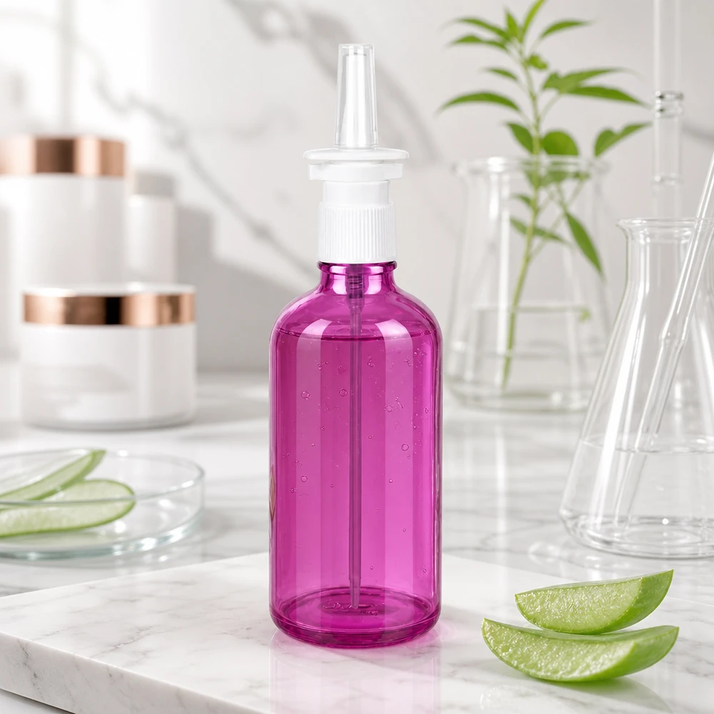 100ml Nasensprayflasche weiß/transparent Standard PurpleLine UT18/100 PurpleLine Nasenspray Container 100ml mit präzisem Sprühsystem für dosierte Anwendung