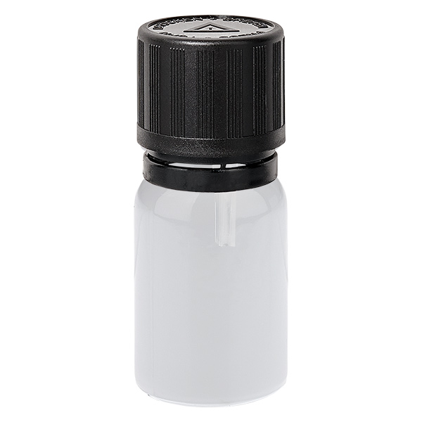 5ml Tropfflasche 1mm schwarz Originalitätsverschluss Kindersicherung Blindenwarnsymbol WhiteL. UT18/5