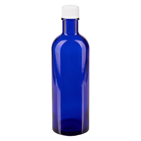Apothekenflasche blau 200ml Schraubverschluss weiß Standard Apothekenflasche blau 200ml Schraubverschluss weiß Standard