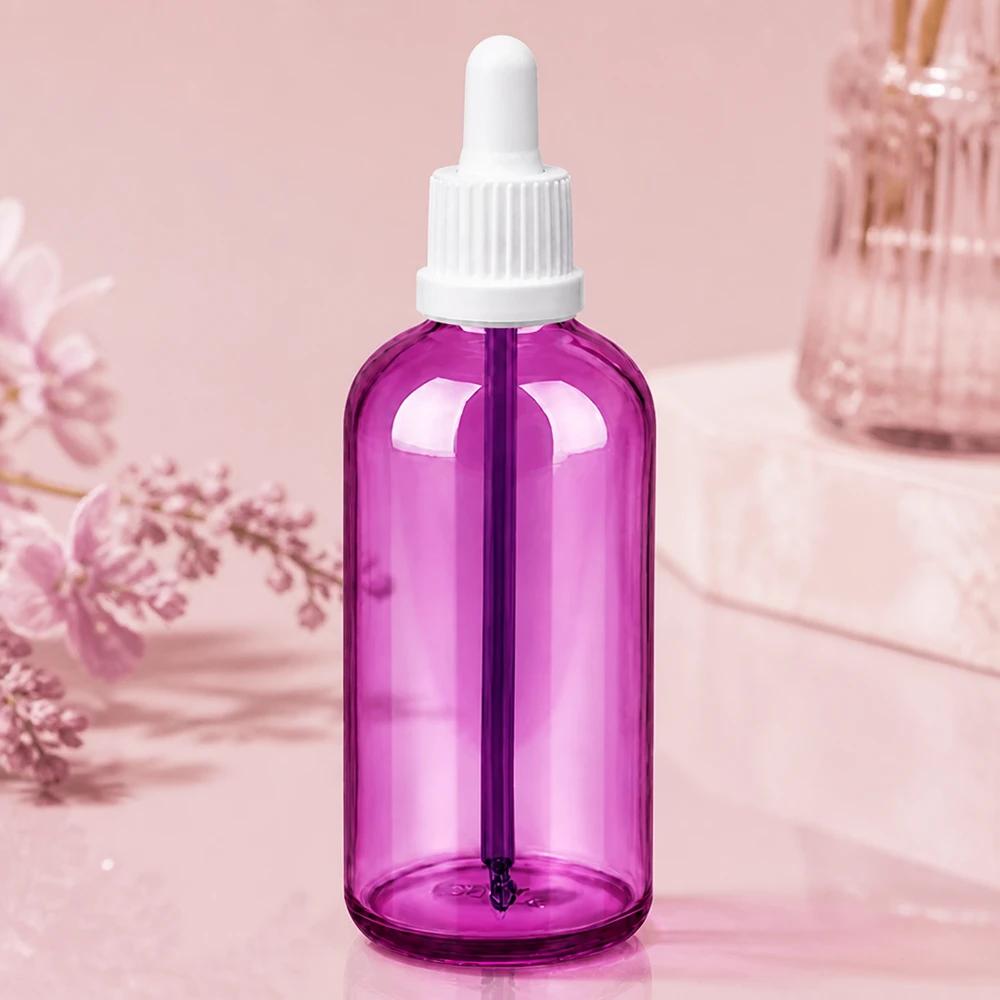 100ml Pipettenflasche weiss Originalität Schraubverschlusserschluss PurpleLine UT18/100 100ml Glasflasche PurpleLine Serie mit UV-Schutz durch violette Tönung für lichtempfindliche Stoffe
