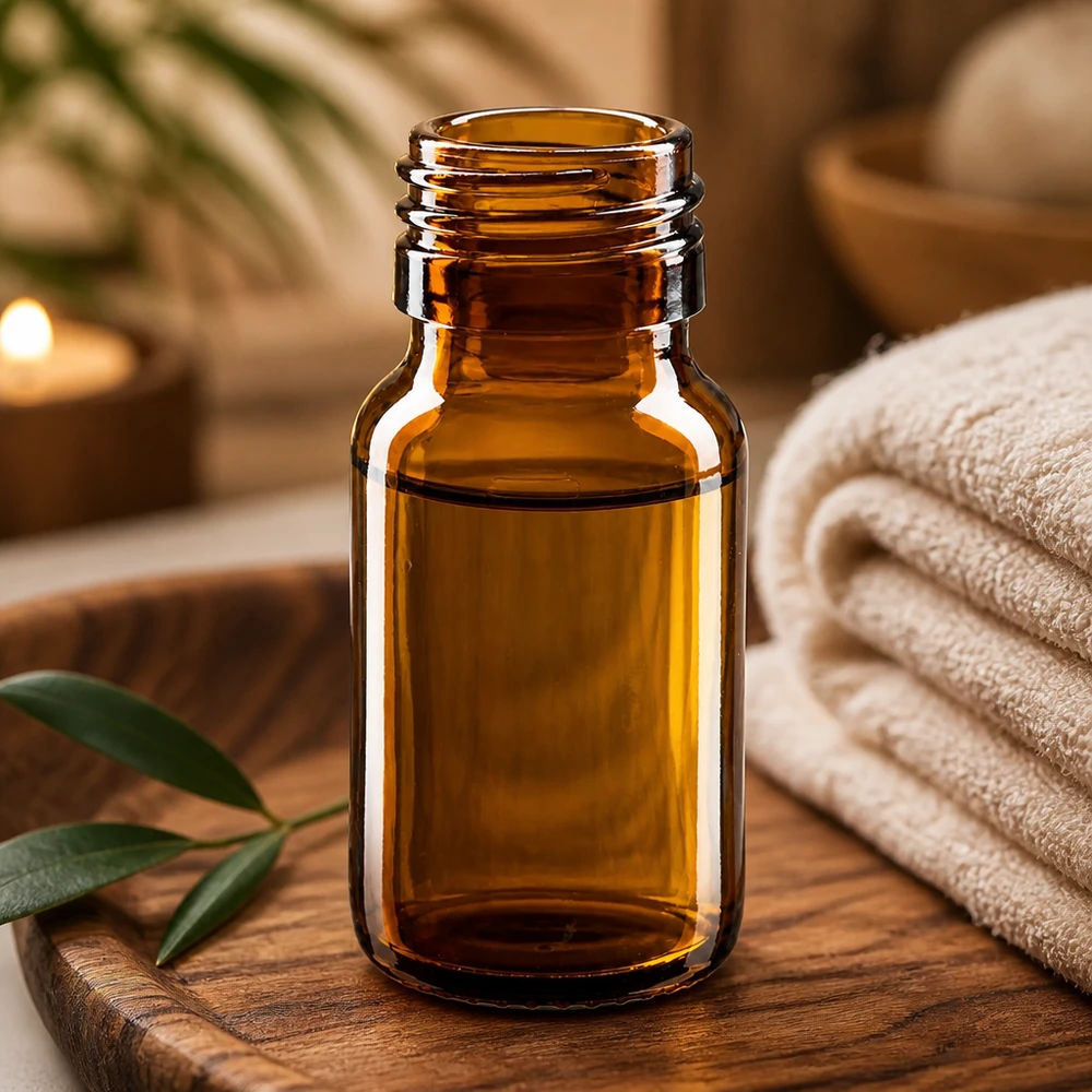 Kompakte braune Glasflasche 30ml ideal für ätherische Öle und Tinkturen