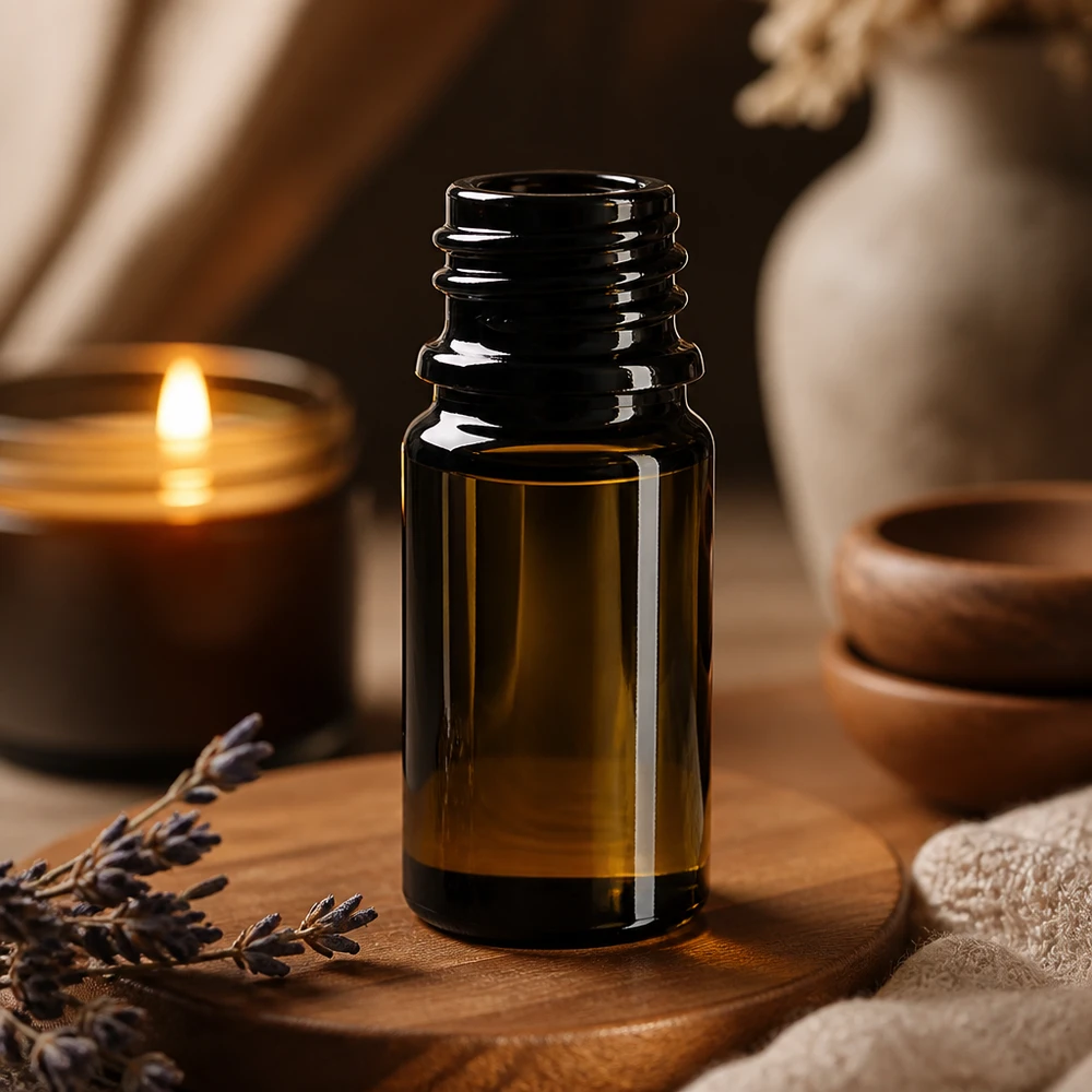 Kompakte Orion Tropfflasche 5ml aus Miron Glas - ideal für Aromatherapie und Wellness