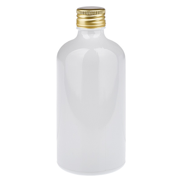 100ml Flasche 11mm Schraubverschluss Alu-Go. Standard WhiteL. UT18/100