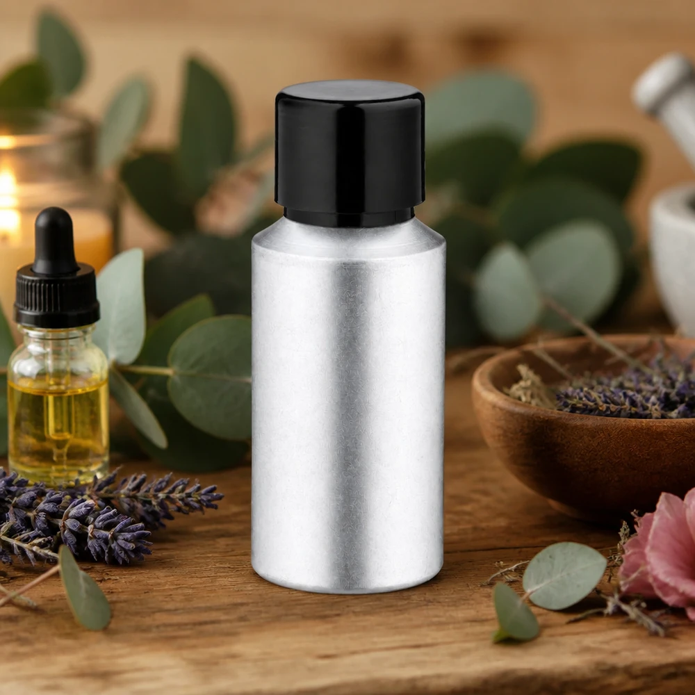 Robuste gebeizte 30ml Aluminiumflasche mit Schraubkappe für Reise und unterwegs