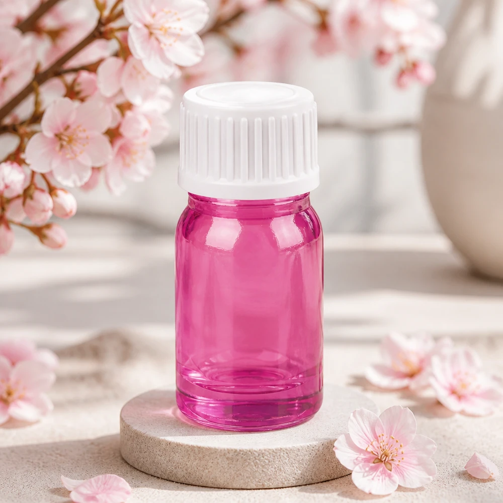 5ml Tropfflasche 0.9mm weiss Standard PurpleLine UT18/5 5ml Tropfflasche runde Form transparent lila 0.9mm Öffnung für Aromatherapie PurpleLine UT18/5