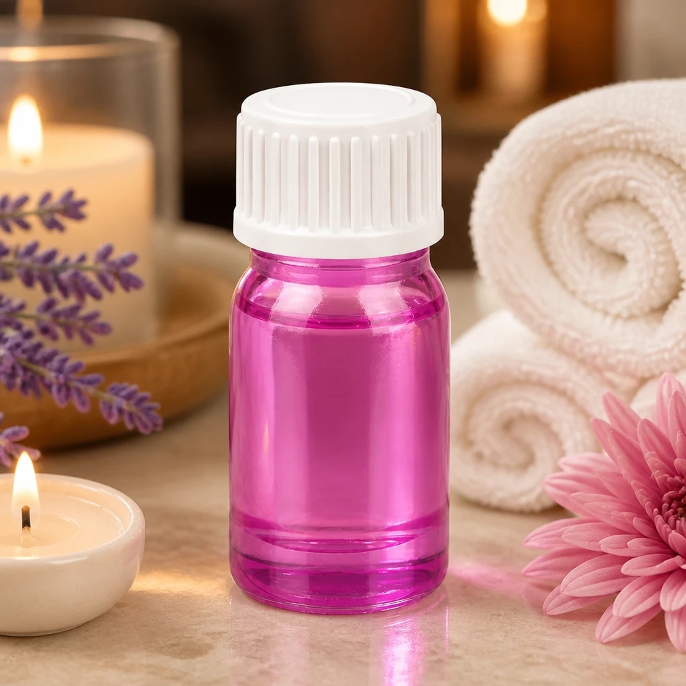 5ml Tropfflasche 0.9mm weiss Standard PurpleLine UT18/5 Violette 5ml Tropfflasche mit weißem Schraubverschluss UT18/5 für Beauty Produkte