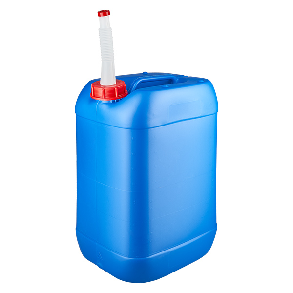 Kanister 25 Liter blau mit Auslaufrohr Flex Kanister 25 Liter blau mit Auslaufrohr Flex