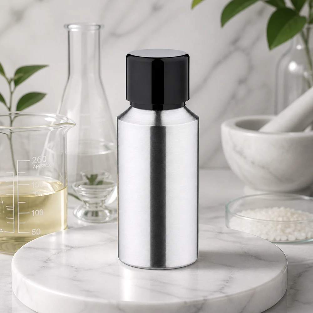 Kompakte 30ml Aluminium Flasche geschliffen für sichere Aufbewahrung von Flüssigkeiten