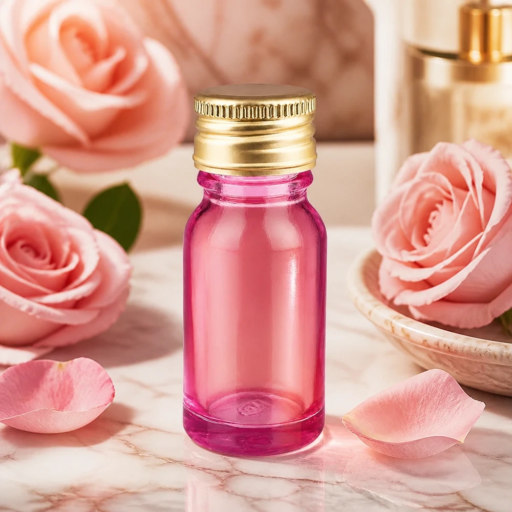 10ml Flasche 11mm Schraubverschluss Alu-Gold Standard PurpleLine. UT18/10 10ml Flasche violett mit Standard-Verschluss 11mm für DIY Kosmetik und Naturkosmetik