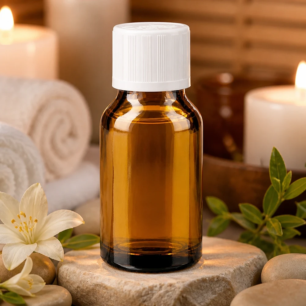 Apothekenflasche braun 30ml Schraubverschluss weiß Kindersicherung Standard Aromatherapie Aufbewahrungsflasche 30ml Braunglas weißer Verschluss mit Kindersicherung 11mm