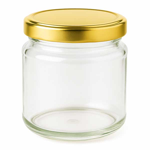 212ml Rundglas mit BasicSeal Deckel gold UNiTWIST