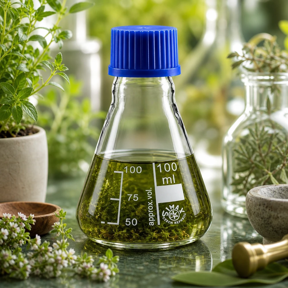 Erlenmeyerkolben 100ml mit Schraubkappe Wissenschaftlicher Erlenmeyerkolben 100ml mit auslaufsicherem Verschluss für mobile Experimente