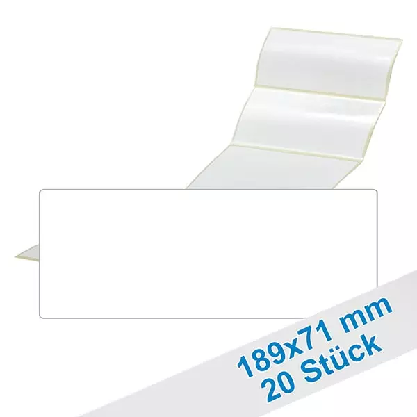 20er Pack Etiketten 71.5 x 189.0mm zum Beschriften