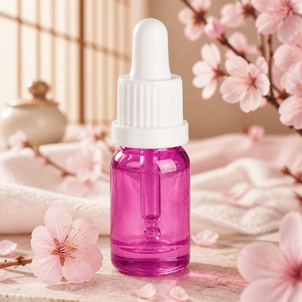 5ml Pipettenflasche weiss Originalität Schraubverschlusserschluss PurpleLine UT18/5 Stylische violette Glasflasche 5ml mit praktischem Tropfverschluss für mobile Anwendung