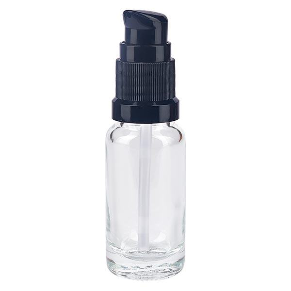 Apothekenflasche klar 10ml PumpVerschluss schwarz Standard