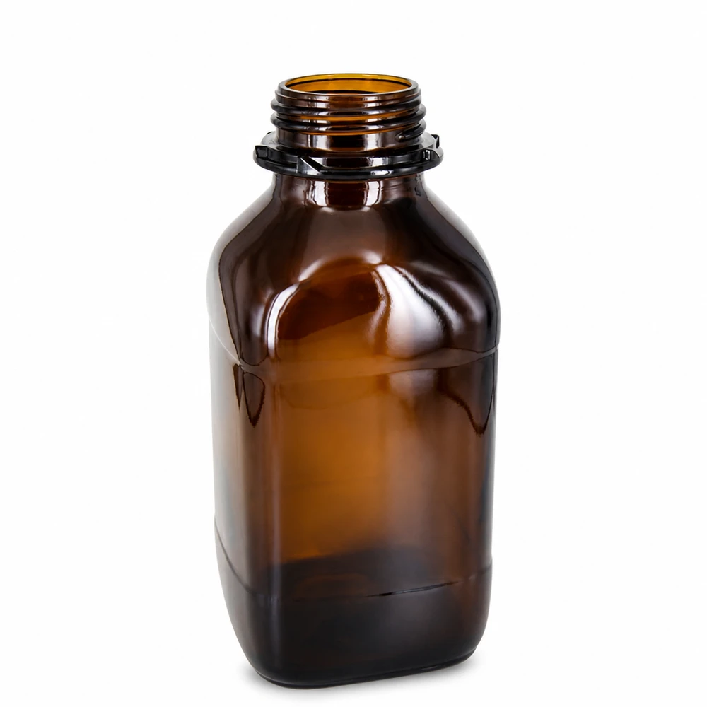 Premium Chemikalienflasche 1000ml aus schützendem Braunglas Chemikalien Weithalsflasche 1000ml braun für sichere Aufbewahrung von Reagenzien