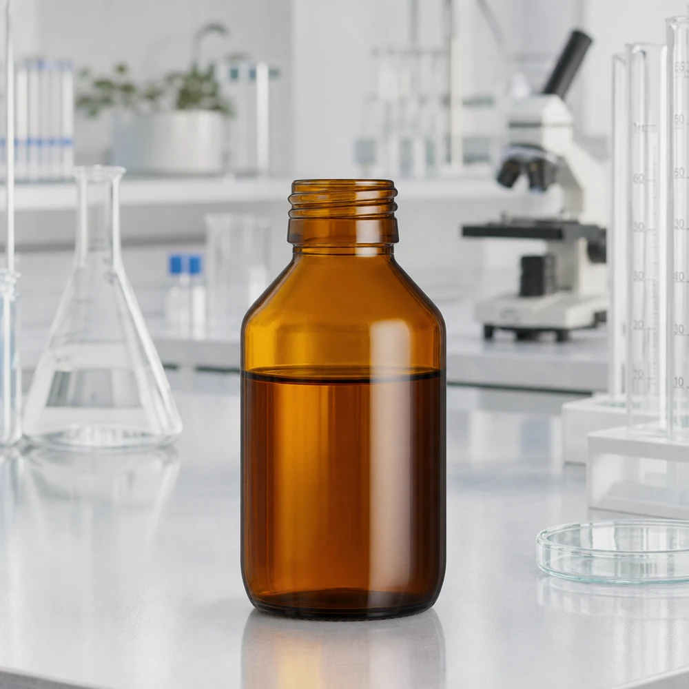 100ml Medizinflasche braun, ohne Verschluss PP28 ApoGlas 100ml braune Glasflasche für pharmazeutische Anwendungen ohne Verschluss