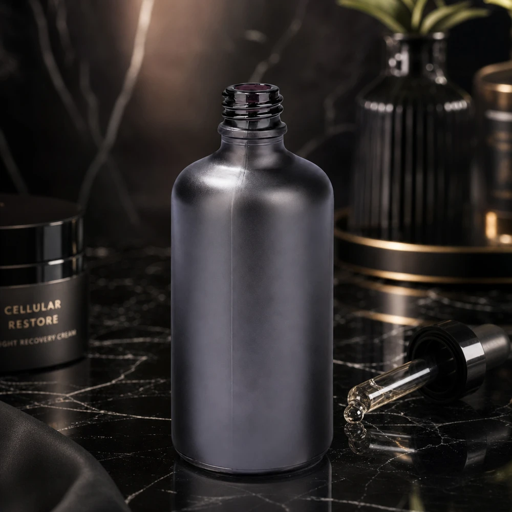 100ml Apothekerflasche BlackLine UT18/100 UNiTWIST Matte 100ml Apothekerflasche BlackLine UT18/100 UNiTWIST mit satinierter Oberfläche