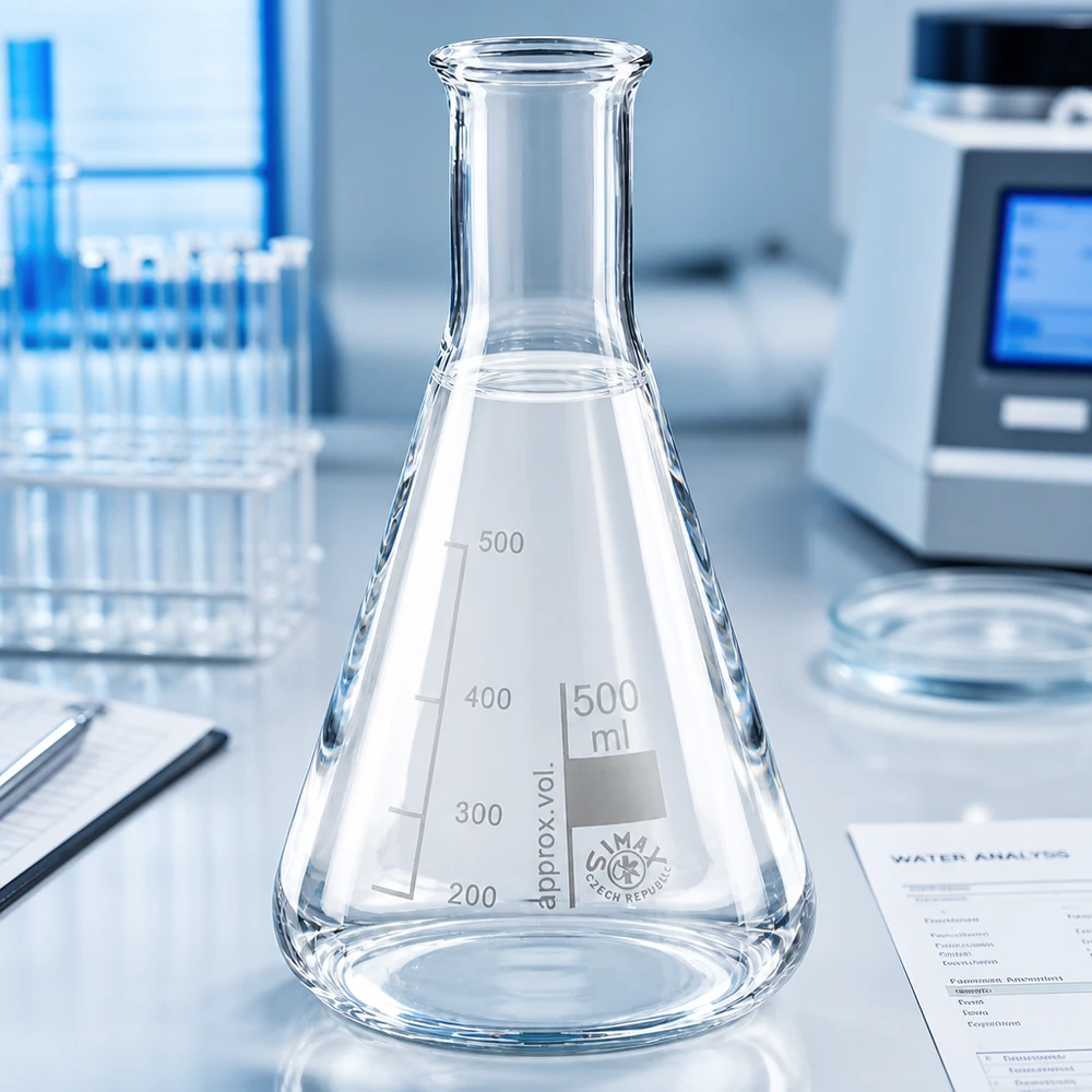 Erlenmeyerkolben 500ml Enghals Wissenschaftlicher Erlenmeyerkolben 500ml aus robustem Glas für Forschung und Analyse