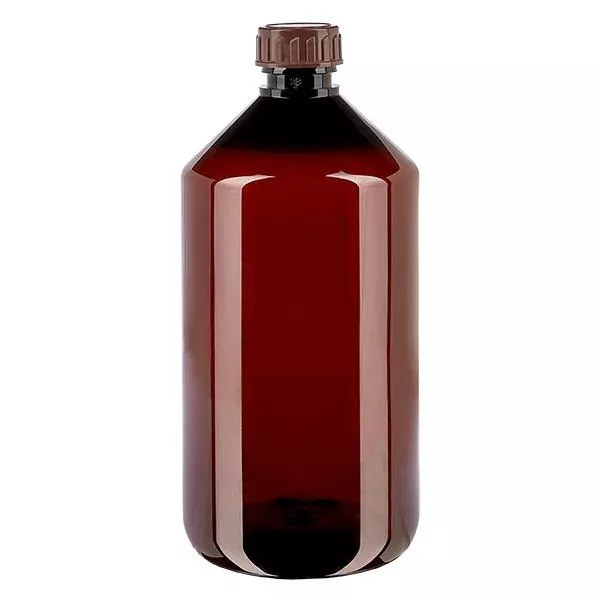 PET Flasche 750ml mit braunem Verschluss Standard