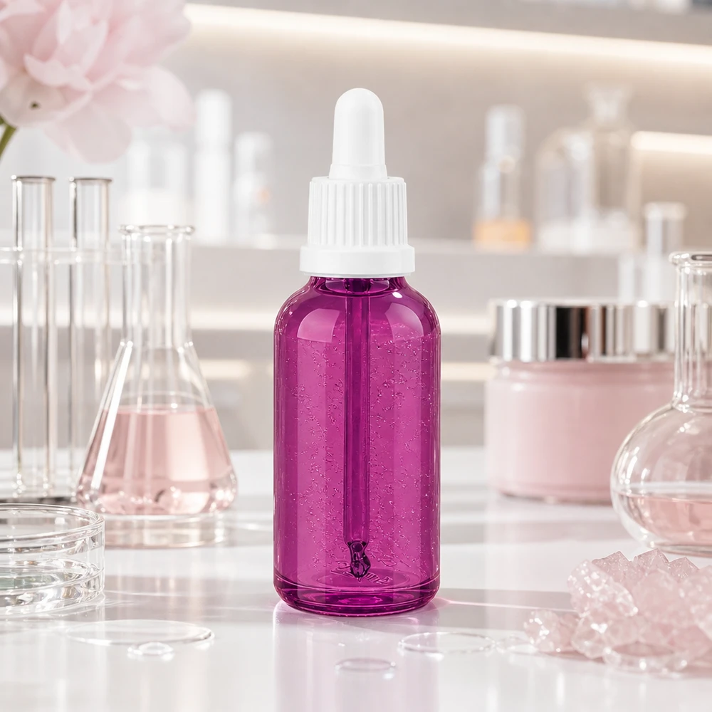 30ml Pipettenflasche weiss Originalität Schraubverschlusserschluss PurpleLine UT18/30 Violette 30ml Flasche mit Pipettenverschluss perfekt für DIY Kosmetik und Seren