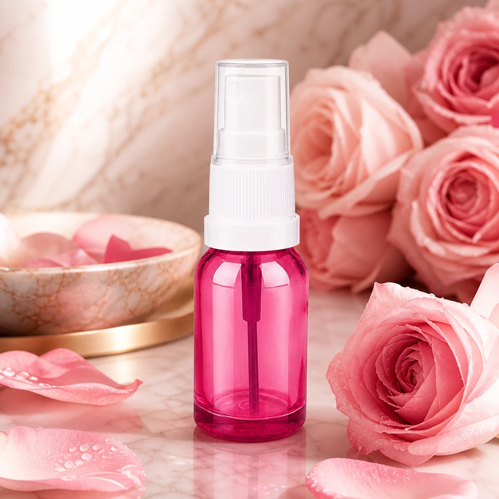 10ml Sprayflasche weiss/transparent Standard PurpleLine UT18/10 Vielseitige 10ml Flasche mit Sprühaufsatz für Gesichtswasser und Tonics