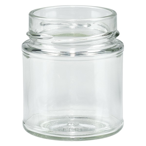 Glastiegel 154ml klar, o. Deckel, Gewinde TO58deep Glastiegel 154ml klar, o. Deckel, Gewinde TO58deep