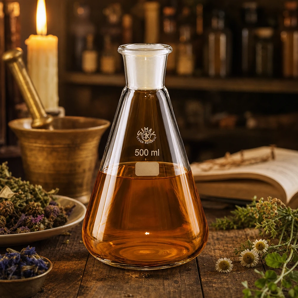 Erlenmeyerkolben 500ml mit Normschliff (29/32) Chemikalienresistenter Erlenmeyerkolben 500ml mit präziser Volumenmarkierung und Schliff