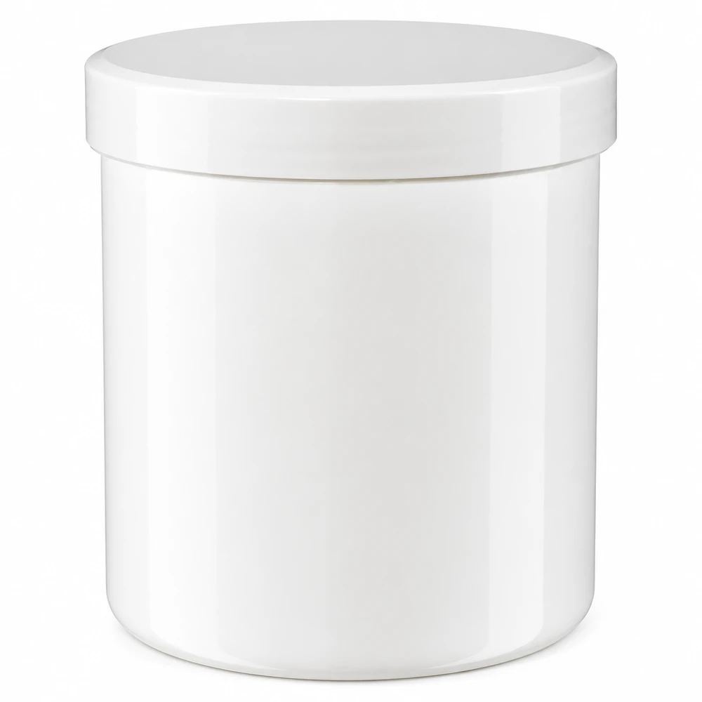 Salbenkruke 10g weiß mit weißem Schraubdeckel (Polypropylen) Salbenkruke 10g Weiß PP-Kunststoff hygienische Aufbewahrung von Salben