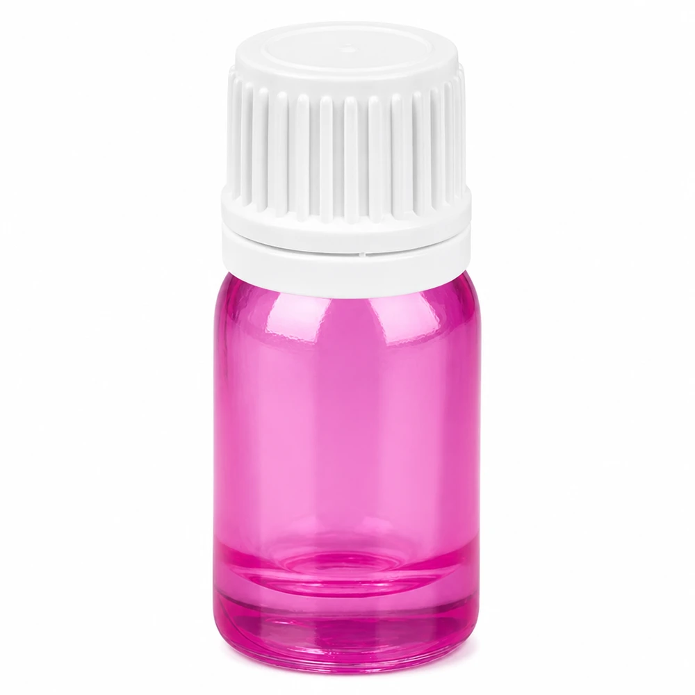 5ml Flasche 11mm Schraubverschluss weiss Originalität Schraubverschlusserschluss PurpleLine UT18/5 Kompakte 5ml Flasche mit weißem SV Verschluss ideal für Parfum und ätherische Öle