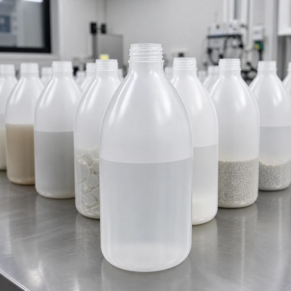 1000ml Enghals Laborflasche ohne Verschluss mit zylindrischer Form und Schraubgewinde