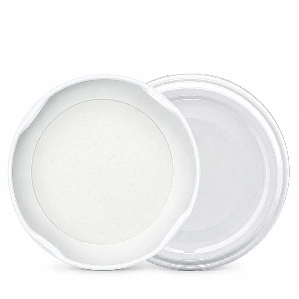 UNiTWIST TO58 Twist-Off Deckel weiss 58mm Vorder- und Rückseite unitemp BioSeal