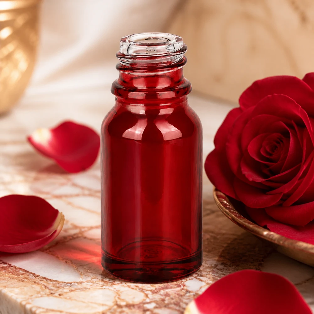 10ml Apothekenflasche RedLine UT18/10 UNiTWIST Elegante rote 10ml Flasche UT18/10 perfekt für Kosmetik und Aromatherapie