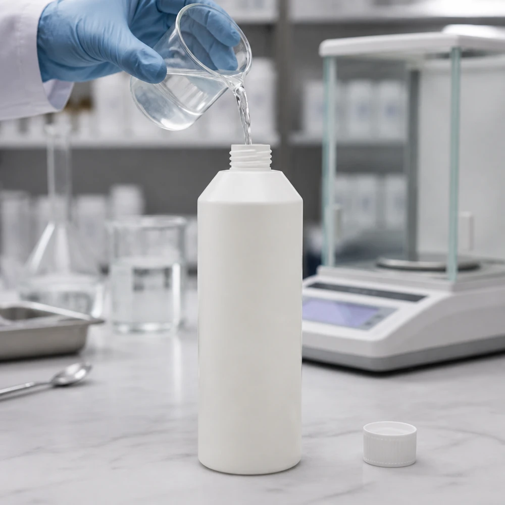 HDPE Apothekenflasche 250ml opak weiß lebensmittelechter Kunststoff ohne Verschluss