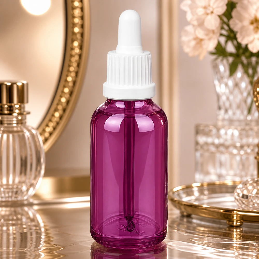 30ml Pipettenflasche weiss Originalität Schraubverschlusserschluss PurpleLine UT18/30 30ml Pipettenflasche Purple Line mit UV-Schutz durch getöntes Glas für lichtempfindliche Produkte