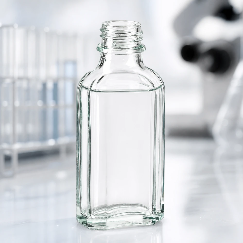 Apothekerflasche 50 ml Meplatflasche klar mit engem DIN22 Gewinde für präzises Dosieren