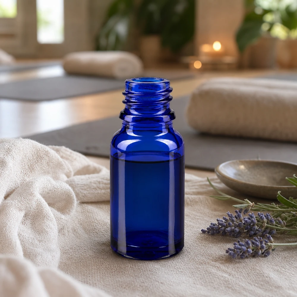 Tropfflasche 10ml DIN 18 BLAUGLAS Professionelle blaue Tropfflasche 10ml perfekt für Kosmetik DIY und selbstgemachte Seren