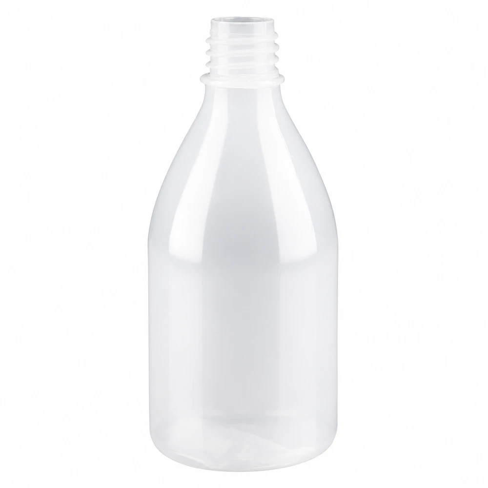 Transparente 100ml Enghals-Flasche für Labor rund zylindrisch aus Plastik ohne Kappe