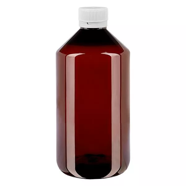 PET Flasche 750ml mit weißem Originalitätsverschluss geriffelt PET Flasche 750ml mit weißem Originalitätsverschluss geriffelt
